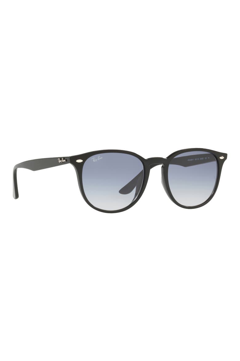 53mm Gradient Phantos Sunglasses, Alternate, color, BLACK / CLEAR LIGHT BLUE