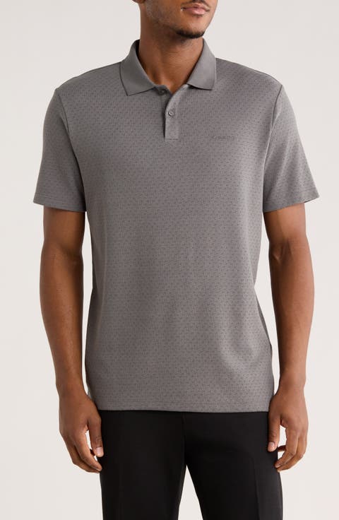 Textured Jacquard Knit Polo