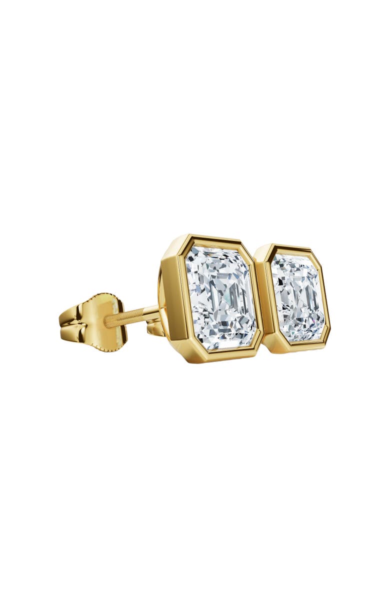 Bliss Diamond 2ct TW Asscher Cut Bezel Diamond Studs 14k Gold Lab Grown, Main, color, 