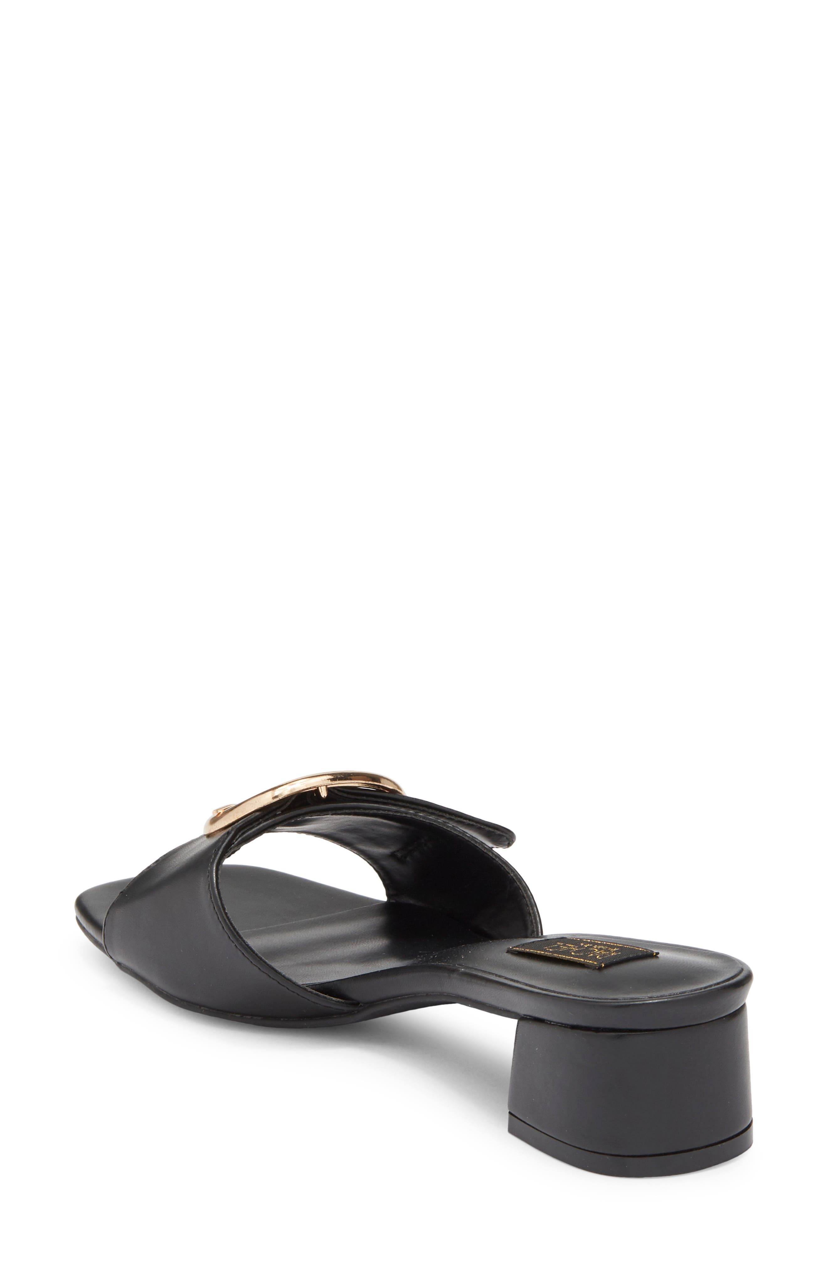 RACHEL Rachel Roy Sarah Block Heel Slide Sandal, Alternate, color, Black
