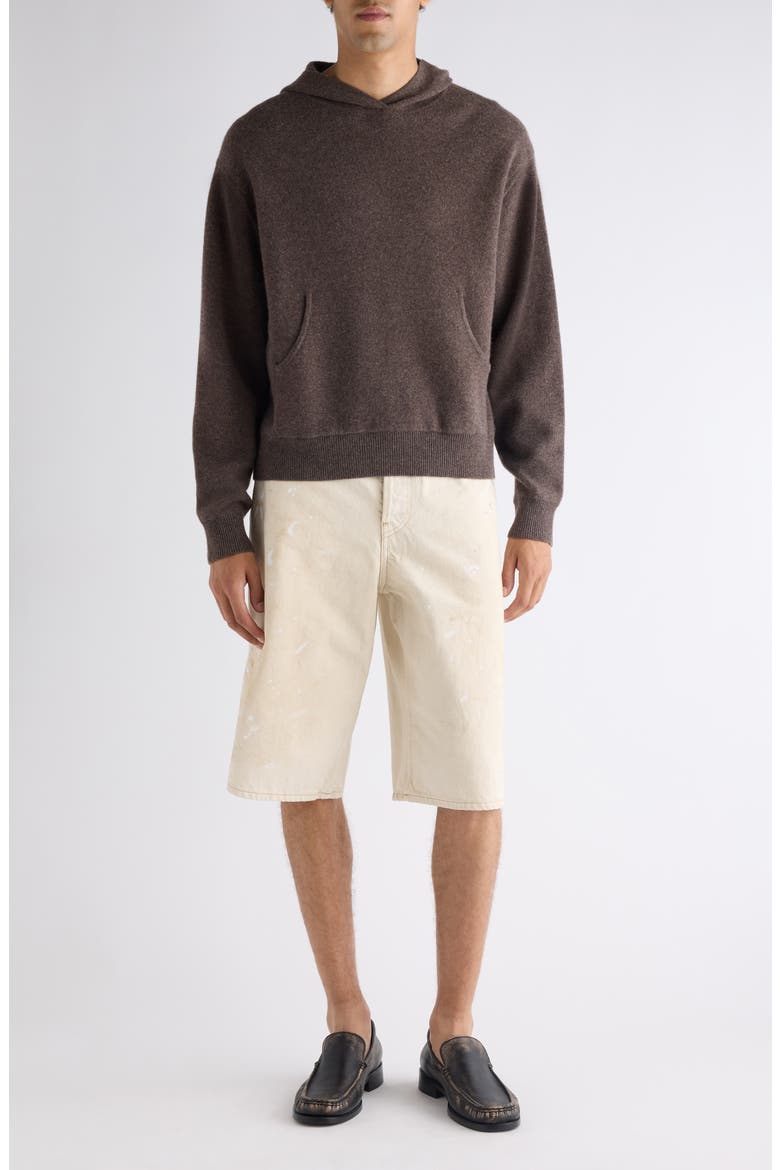Klama Hooded Cashmere Blend Sweater, Alternate, color, WALNUT BROWN