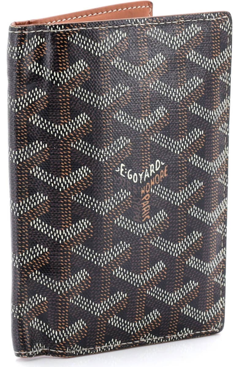 Pre-Owned Goyard Saint Marc Card Case Coated Canvas, Alternate, color, Black