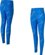 CONCEPTS SPORT Women's Concepts Sport Blue Detroit Lions Mosaic Allover Print Leggings