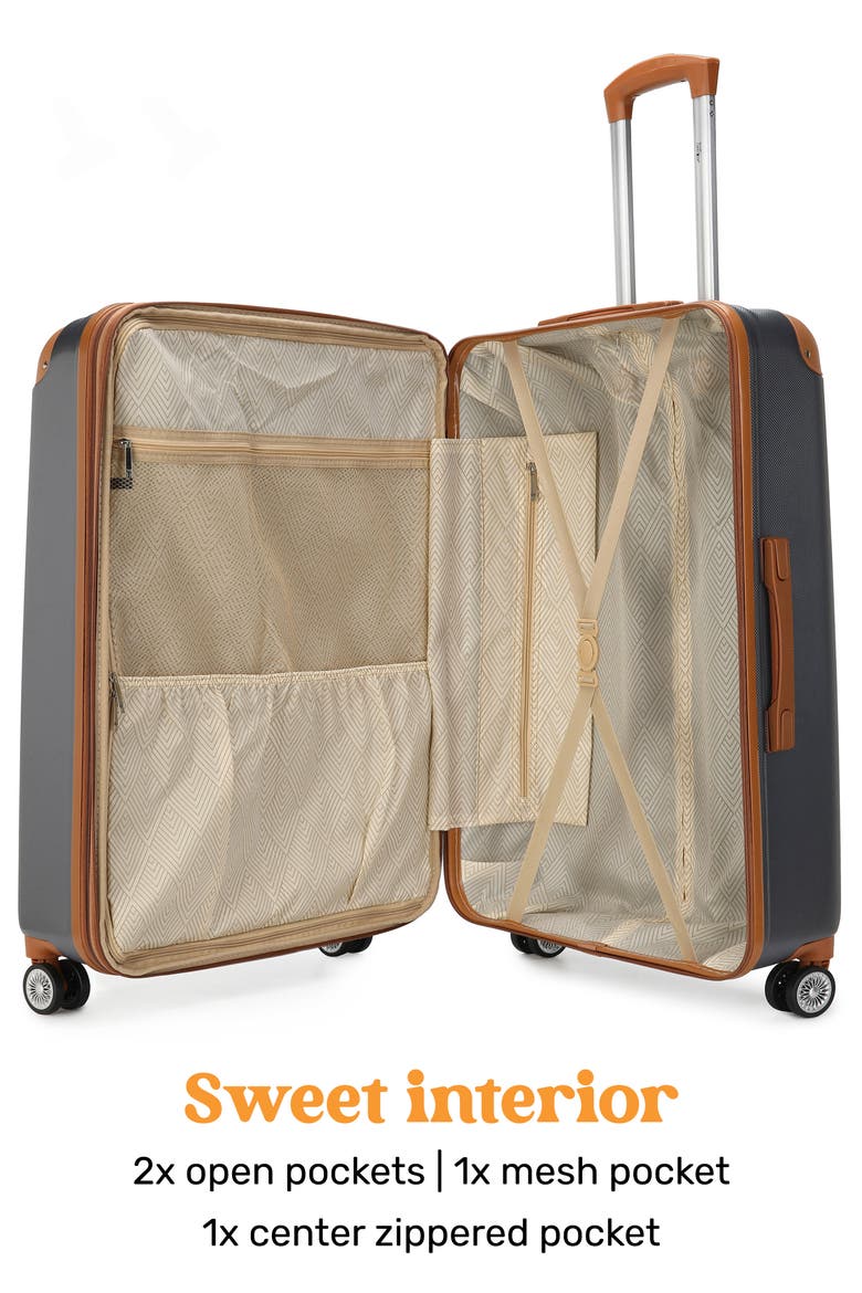 Collins 3-Piece Hardside Spinner Luggage Set, Alternate, color, GRAY