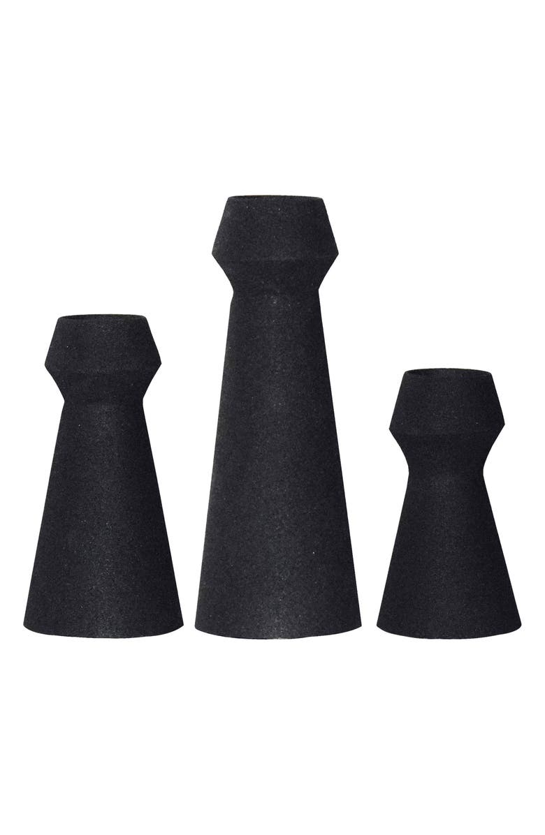 Renwil Granfeld Set of 3 Iron Vases, Main, color, Black