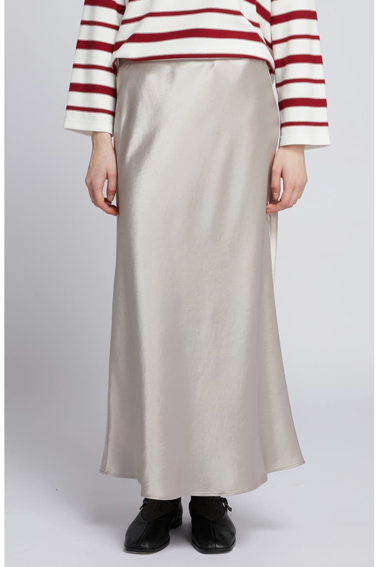 Alession Satin Maxi Skirt, Main, color, SAND