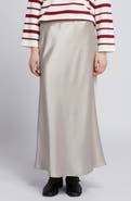 MM by Max Mara Alession Satin Maxi Skirt