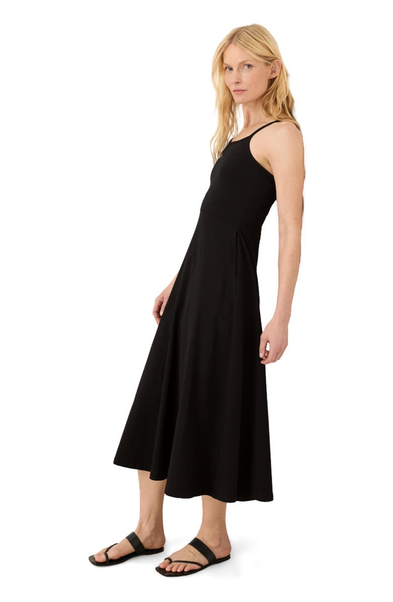 Pact Fit & Flare Midi Dress Made With Organic Cotton, Alternate, color, Black
