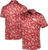 Columbia Men's Columbia Crimson Oklahoma Sooners Super Terminal Tackle Omni-Shade Polo