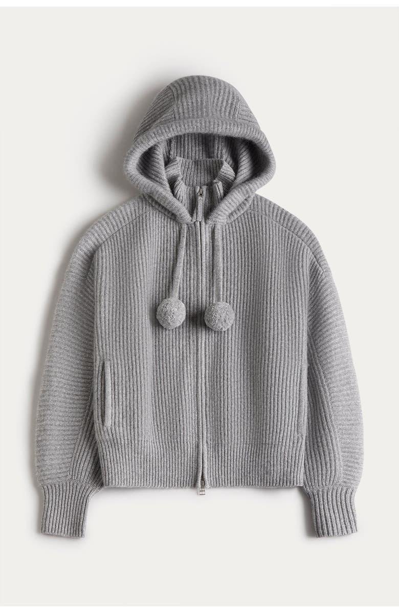 NAKED CASHMERE Luxe Puff Zip Up Cardigan, Alternate, color, Husky