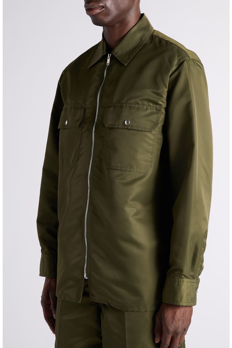 Water Repellent Nylon Zip Overshirt, Alternate, color, 3293 SHRUB