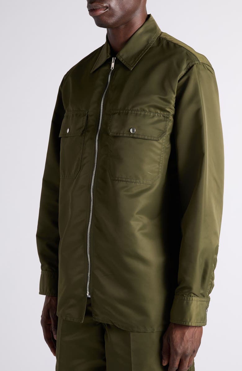 Bottega Veneta Water Repellent Nylon Zip Overshirt, Alternate, color, 3293 Shrub