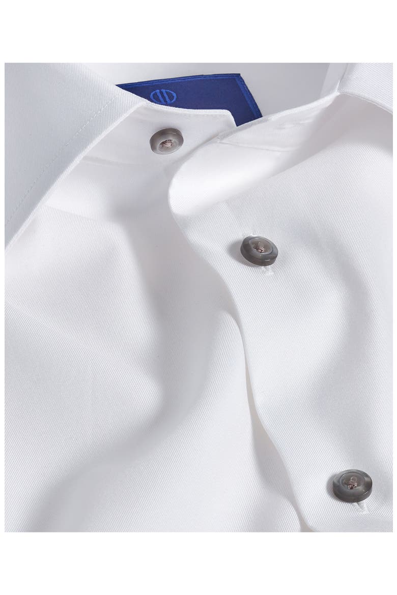 Trim Fit Cotton Dress Shirt, Alternate, color, WHITE