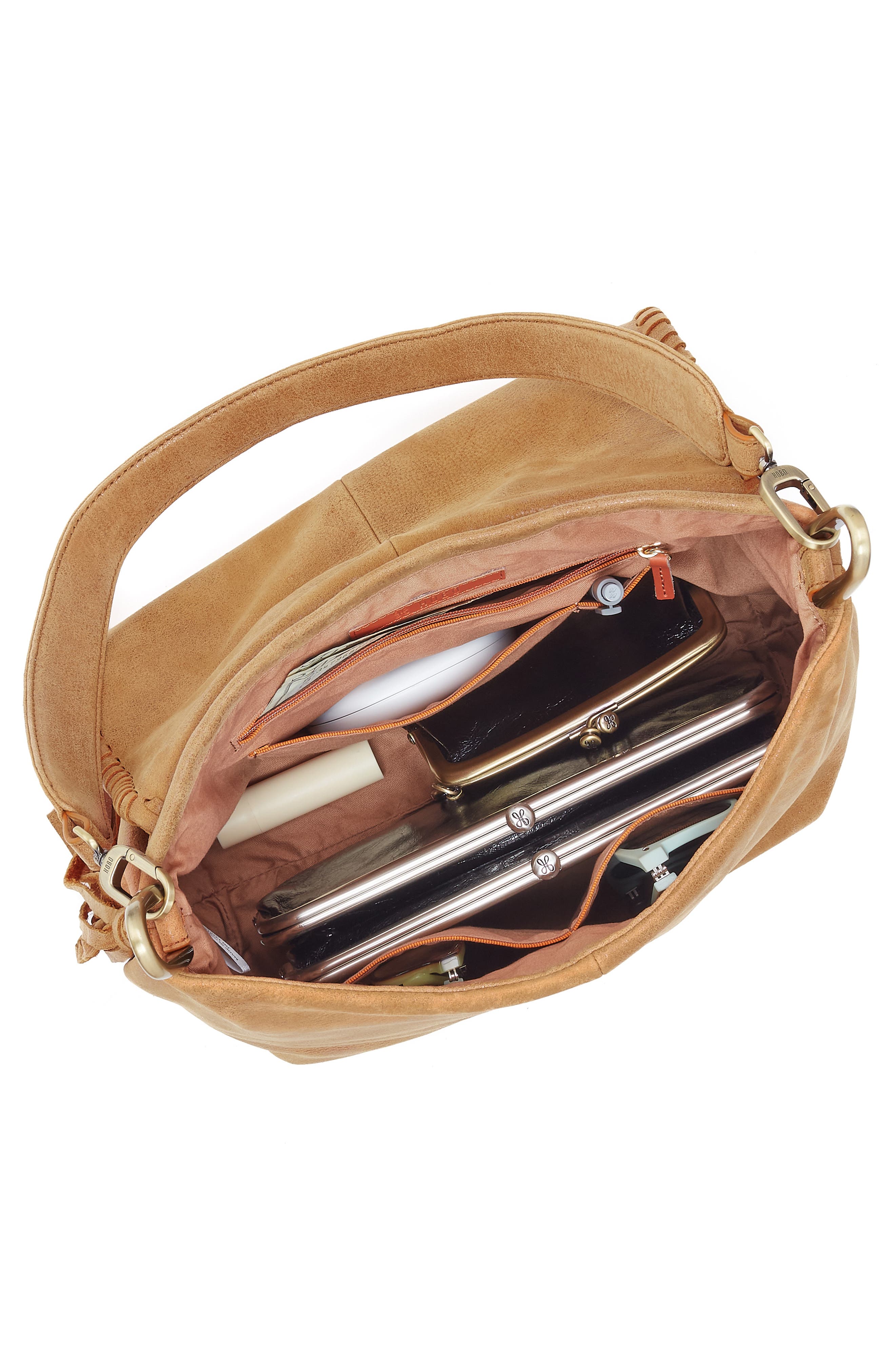 HOBO Harley Convertible Leather Shoulder Bag, Alternate, color, Whiskey