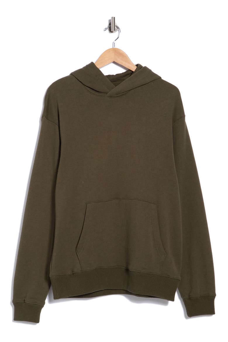 French Terry Pullover Hoodie, Alternate, color, GREEN FOREST