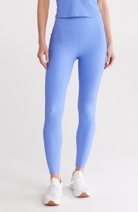 GOFLEX High Waist Pocket Ribbed Leggings