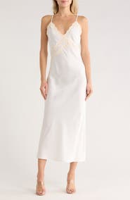 Leith Lace Trim Satin Maxi Dress