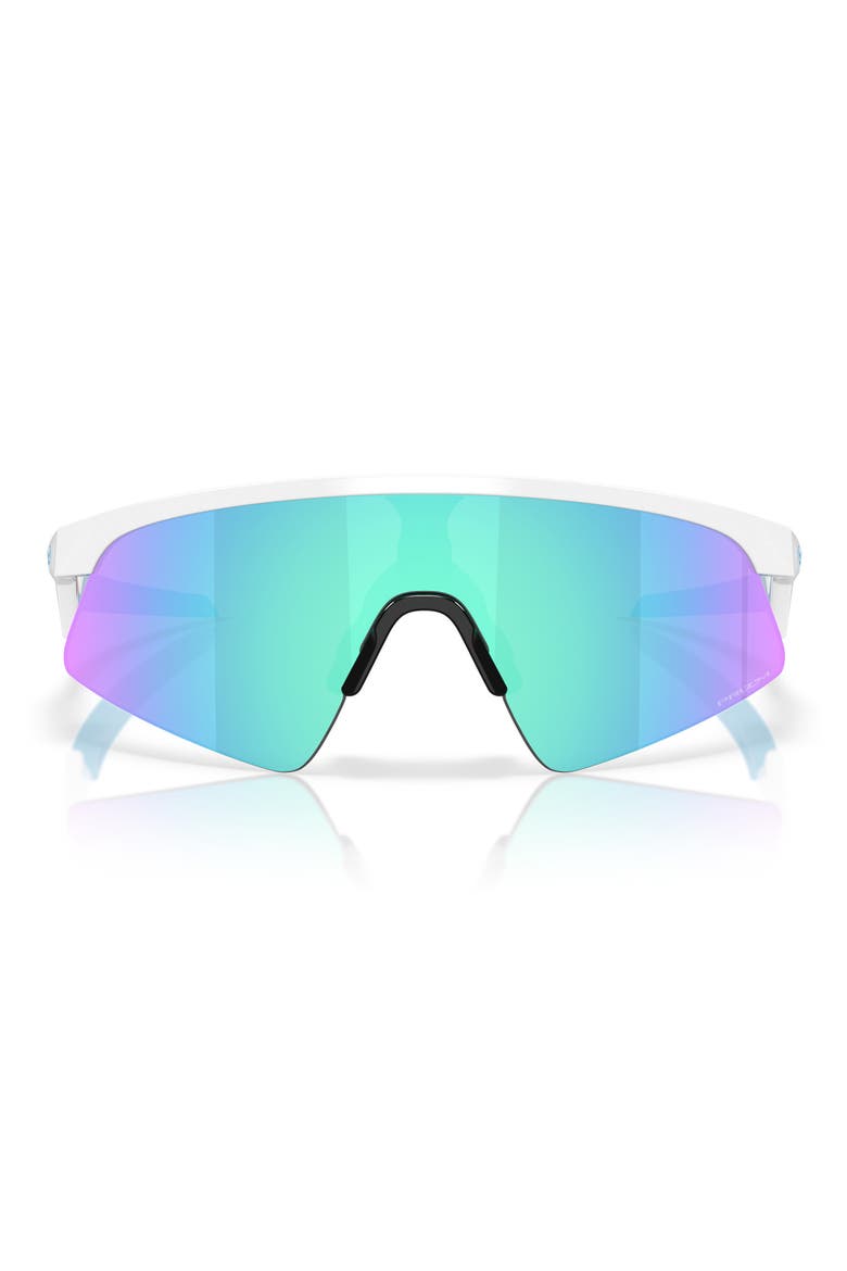 Prizm™ Everyday 28mm Rectangular Sunglasses, Main, color, POLISHED WHITE / SAPPHIRE