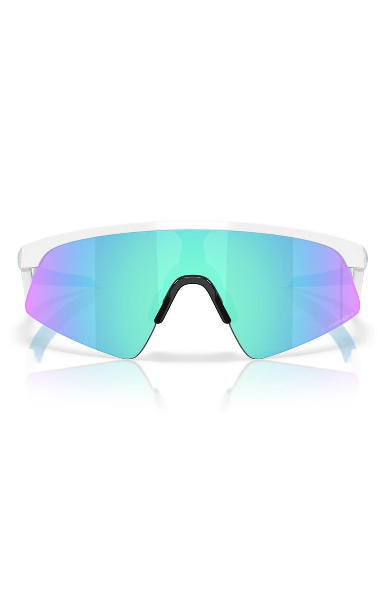 Oakley Prizm<sup>™</sup> Everyday 28mm Rectangular Sunglasses, Main, color, Polished White / Sapphire