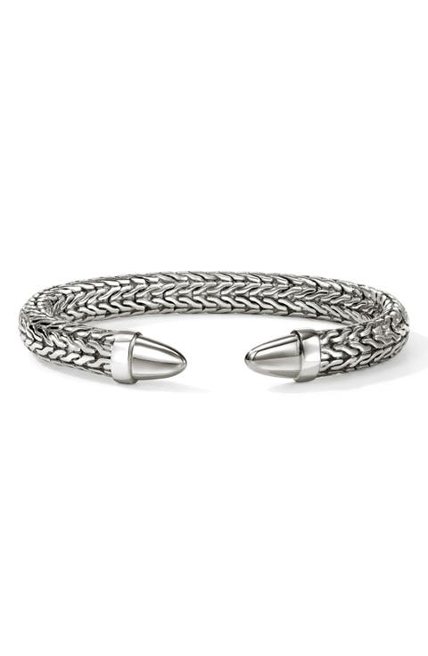 Spear 50 Silver Cuff Bracelet, 8.9mm