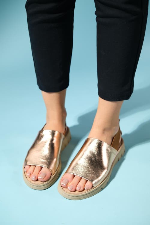 Forever & Always Shoes Londoi Elastic Strap Leather Sandal