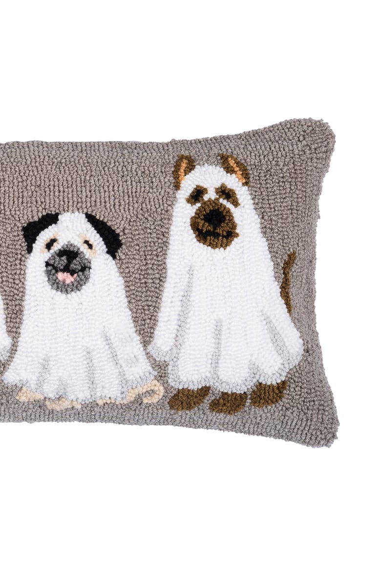 Ghost Pets Throw Pillows, Alternate, color, Gray