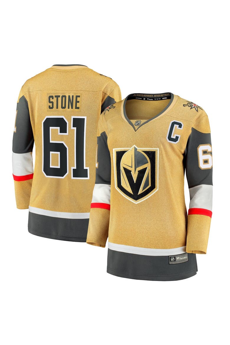 Women's Fanatics Mark Stone Gold Vegas Golden Knights Captain Patch Home Breakaway Player Jersey, Main, color, Gold