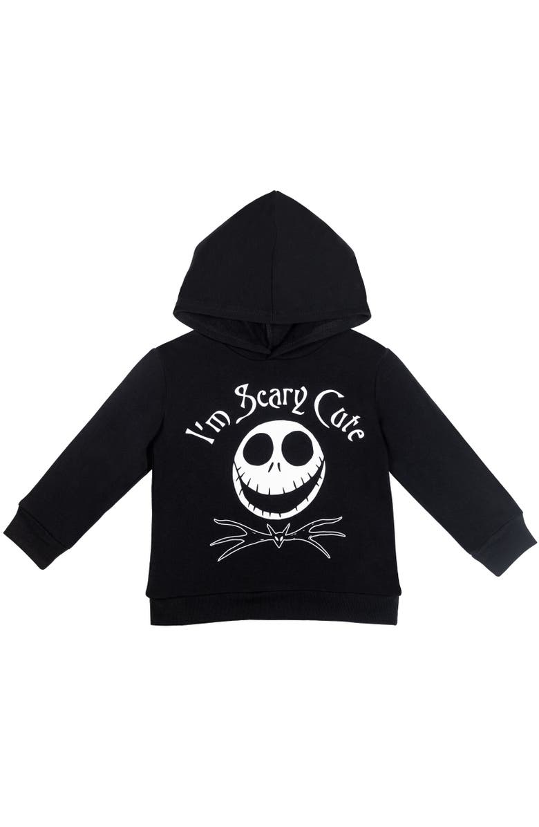 Disney Jack Skellington Nightmare Before Christmas Fleece Hoodie & Pants Set, Alternate, color, Black