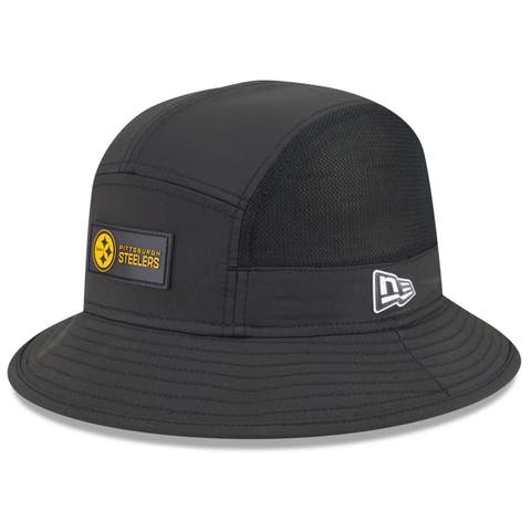 Men's New Era Black Pittsburgh Steelers 2025 Sideline  Bucket Hat