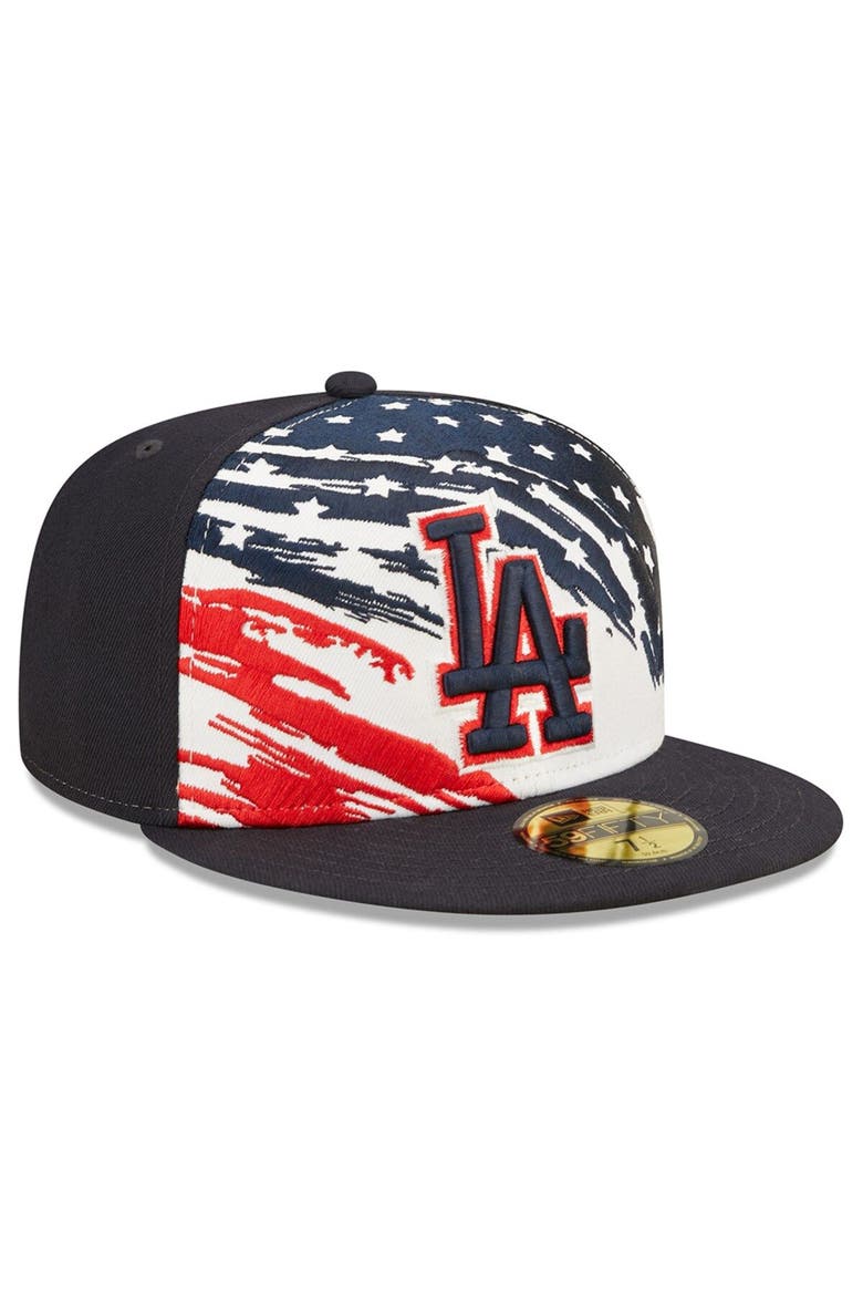 Men's New Era Navy Los Angeles Dodgers 2022 4th of July On-Field 59FIFTY Fitted Hat, Alternate, color, Navy