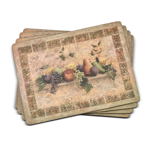 Tuscan Palette Set of 4 Cork Back Placemats