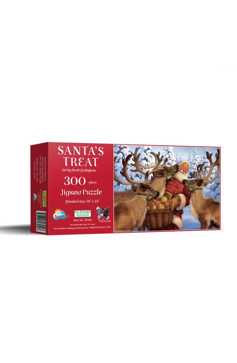 Sunsout Santa's Treat 300 piece Jigsaw Puzzle for Adults, Main, color, Multicolor