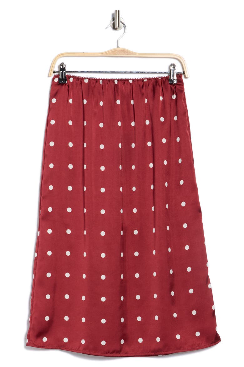 Polka Dot Slip Skirt, Alternate, color, MERLOT DOT