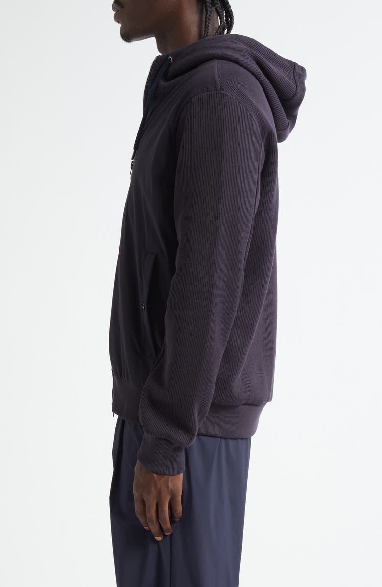 Herno Resort Interlock & Stretch Nylon Hooded Jacket, Alternate, color, Blue Navy