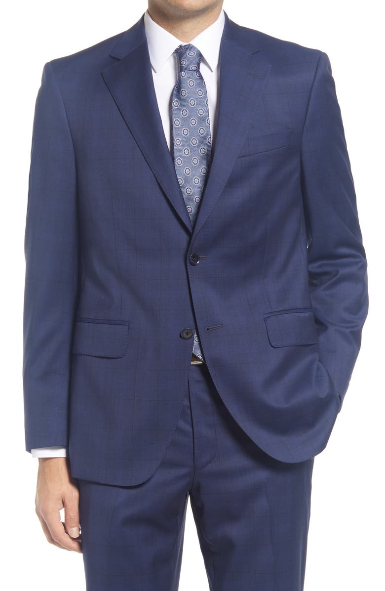 Peter Millar Classic Fit Solid Navy Wool Suit, Alternate, color,