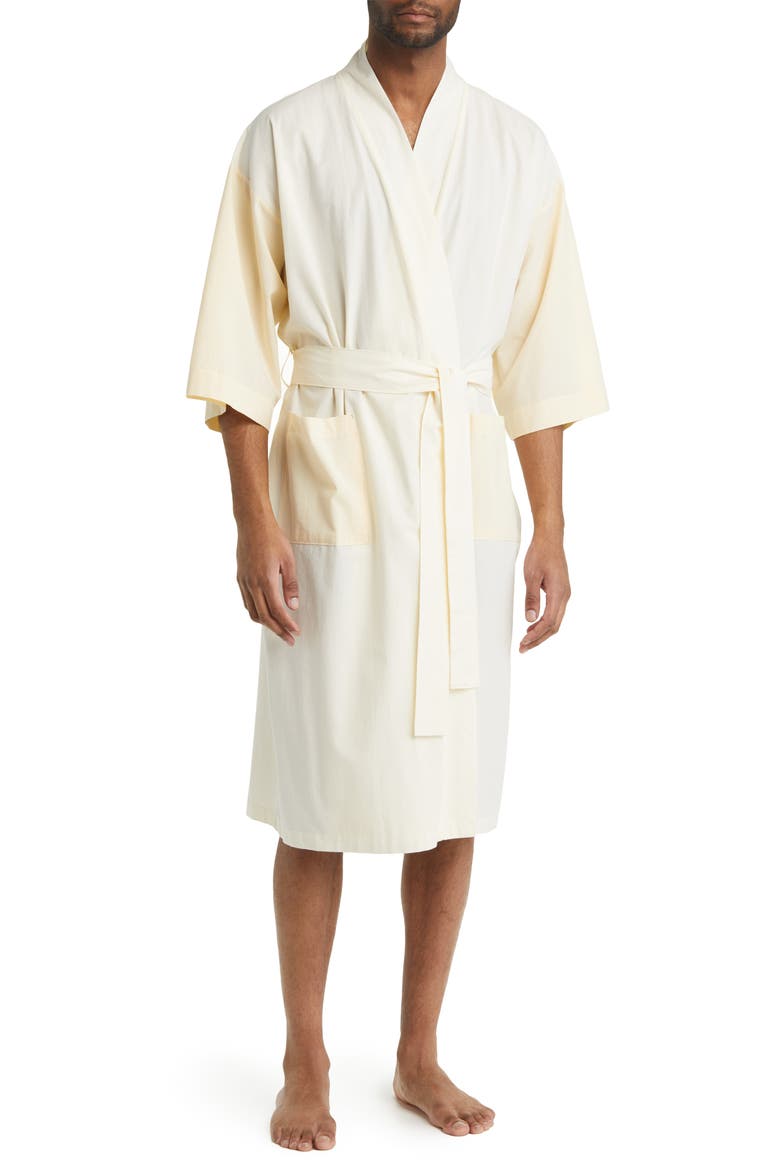 Duo Cotton Robe, Alternate, color, IVORY