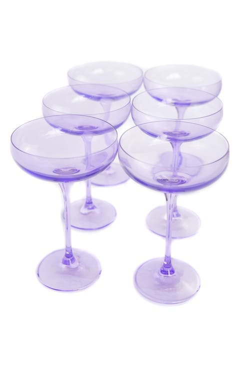 Set of 6 Stem Coupes