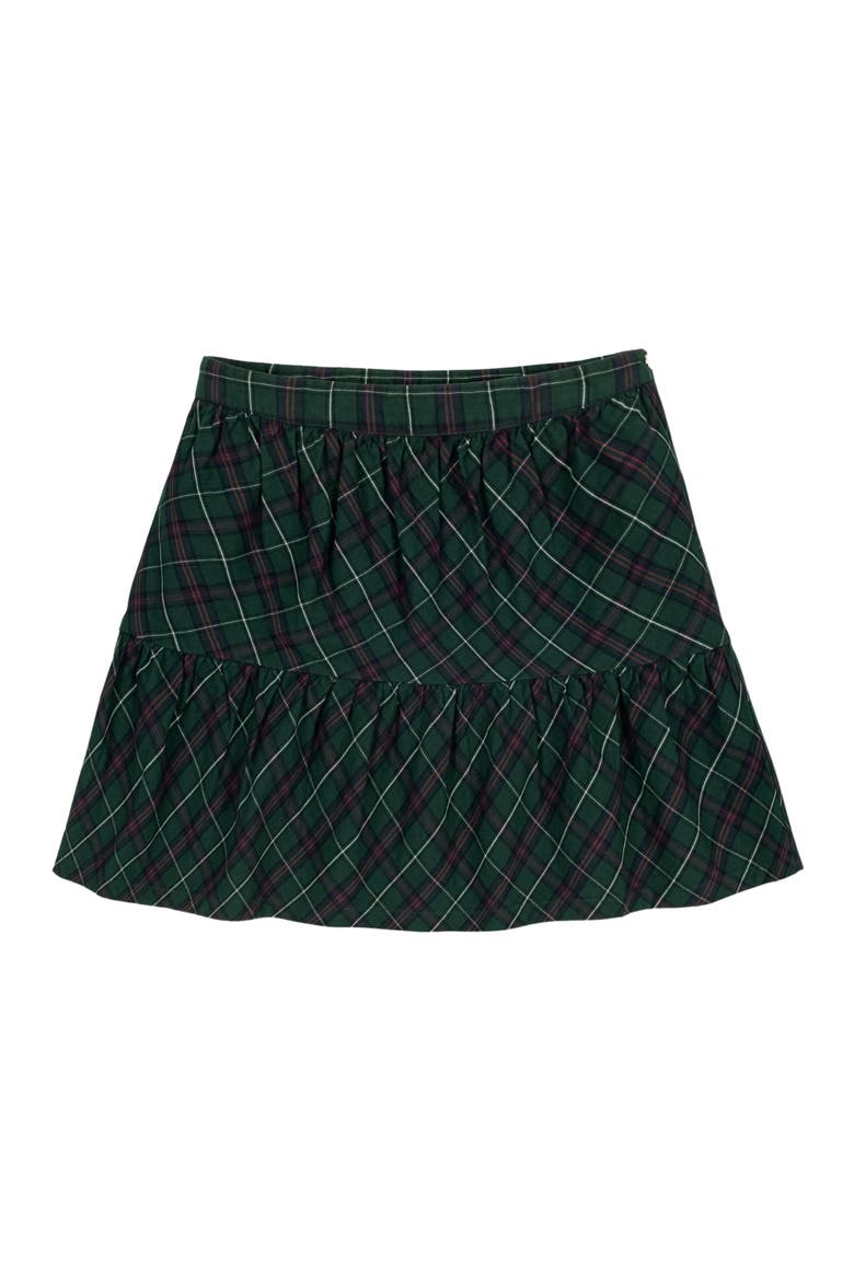 Baby Girls' Organic Flounce Party Skirt, Infant, Main, color, Merry Pine Plaid