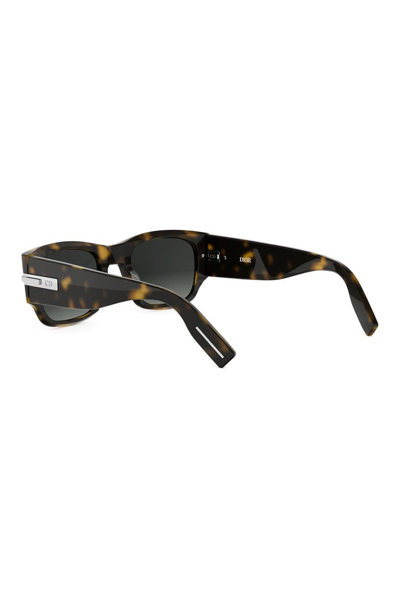 DiorBlackSuit XL S4I 52mm Square Sunglasses, Alternate, color, DARK HAVANA / GRADIENT GREEN