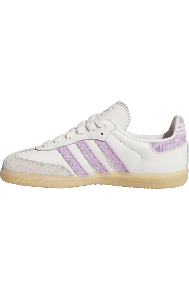 adidas Kids' Samba OG Sneaker, Alternate, color, Cloud White/ Plum/ Gum 3