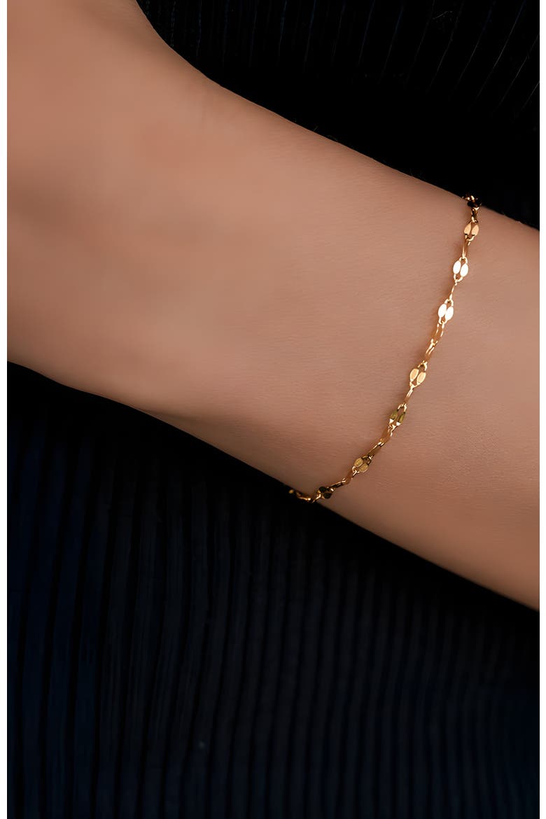 Petal Chain Bracelet, Alternate, color, Gold