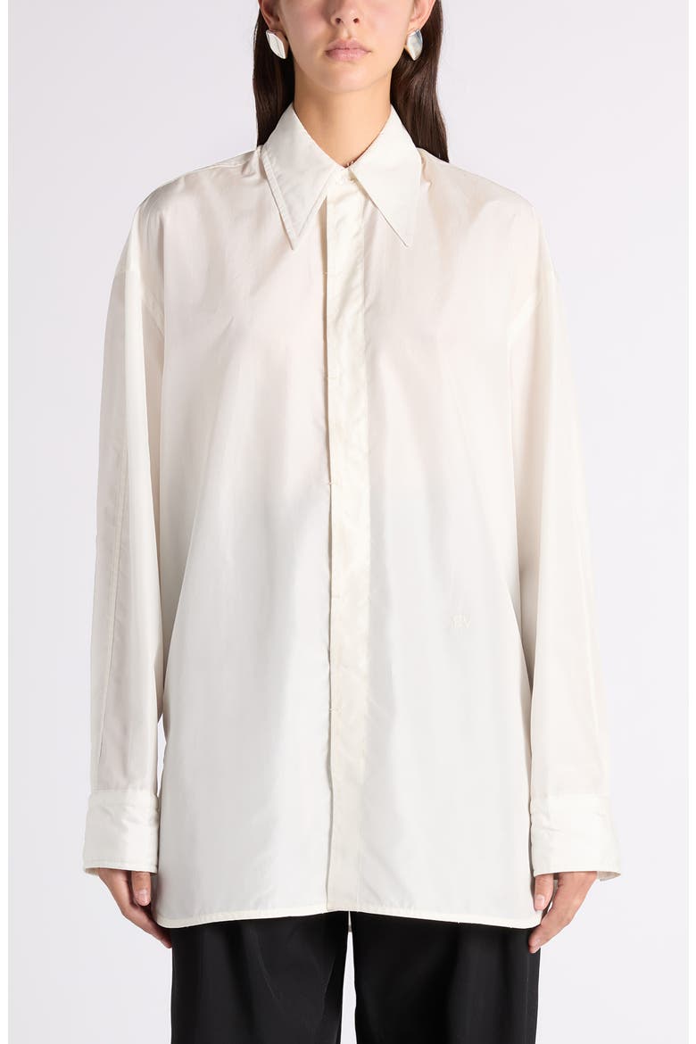 Oversize Cotton Button-Up Shirt, Main, color, 9107 PARCHMENT