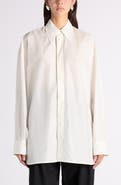 Bottega Veneta Oversize Cotton Button-Up Shirt