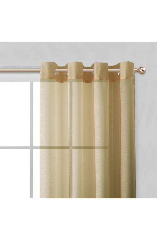 Dainty Home Sheer Set Of 2 Panel Curtains In Coffee