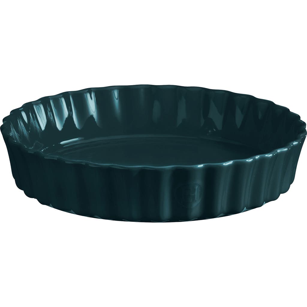 Emile Henry 11-inch Deep Tart Dish, 2.1 Quart In Ocean