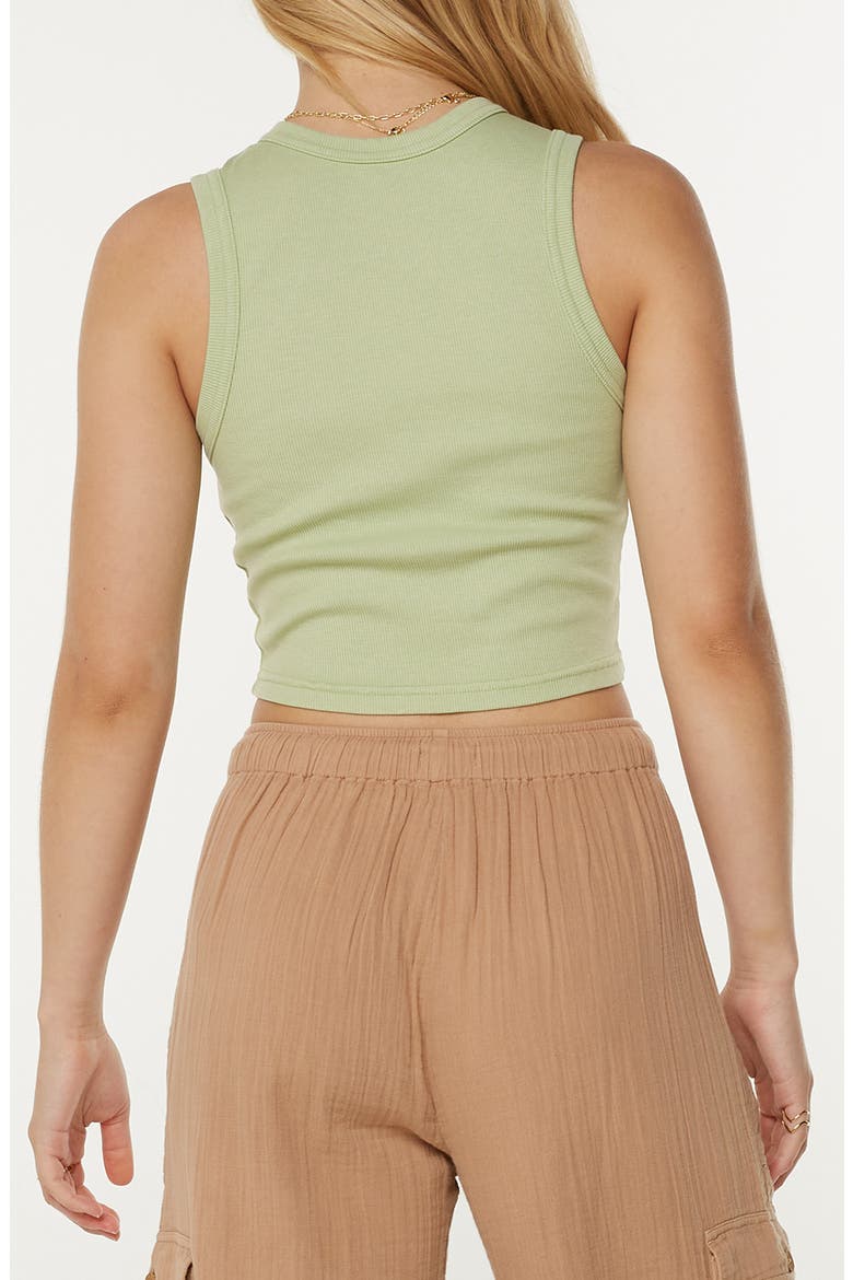 Roxify Crop Rib Tank Top, Alternate, color, TARRAGON ROXIFY