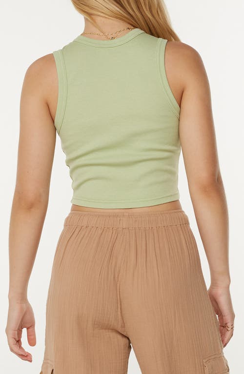 Roxy Roxify Crop Rib Tank Top In Green