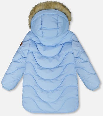 Long Wavy Quilt Puffy Winter Coat