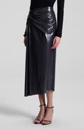 A.L.C. Tessa Ruched Faux Leather Maxi Skirt