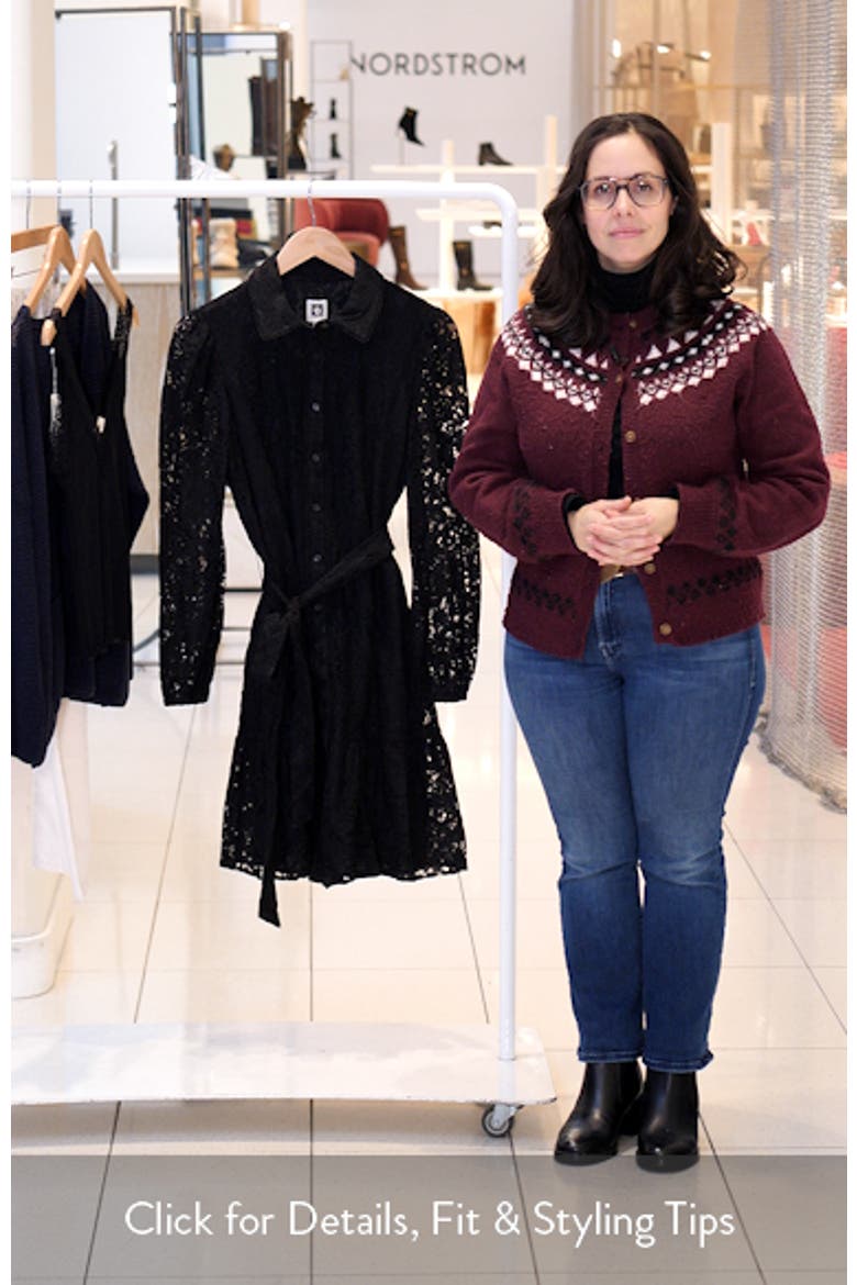 Long Sleeve Lace Shirtdress video